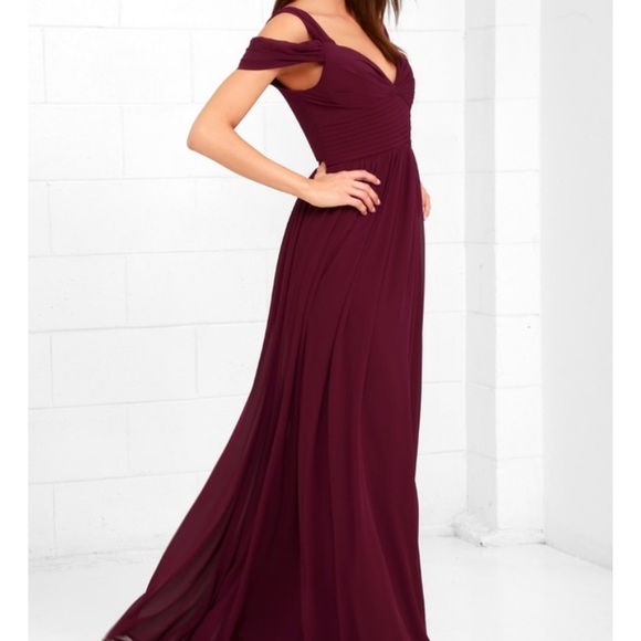 Lulu's Dresses Lulus Burgundy Bridesmaid Dress Poshmark